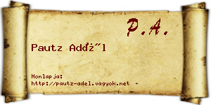 Pautz Adél névjegykártya